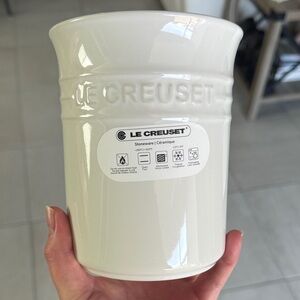 Le Creuset Cream Stoneware Utensil Holder 1L NWT